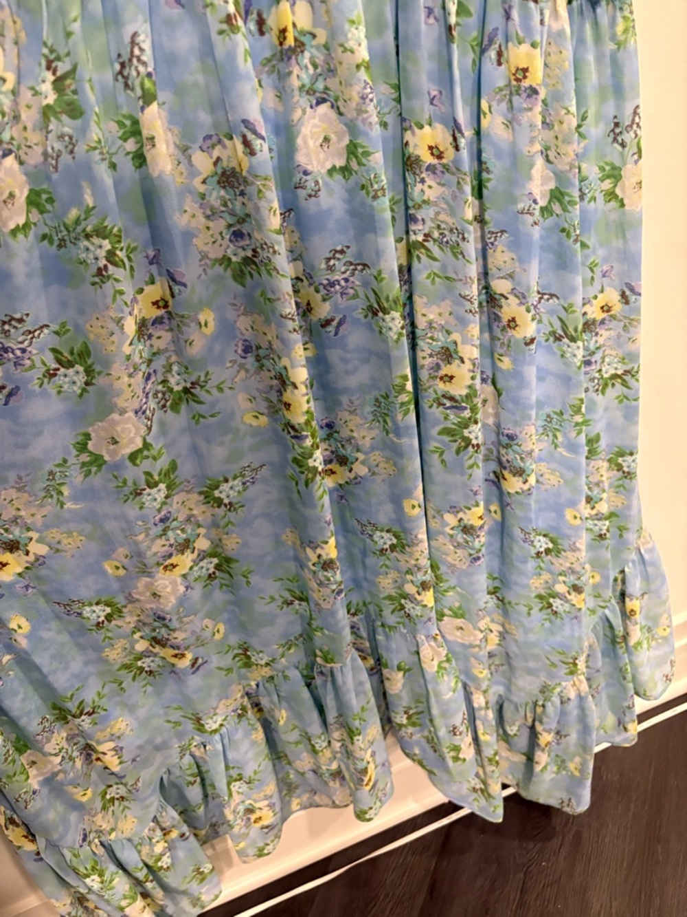 ASTR Light Blue Floral Sleeveless Maxi Dress xl - Picture 13 of 16